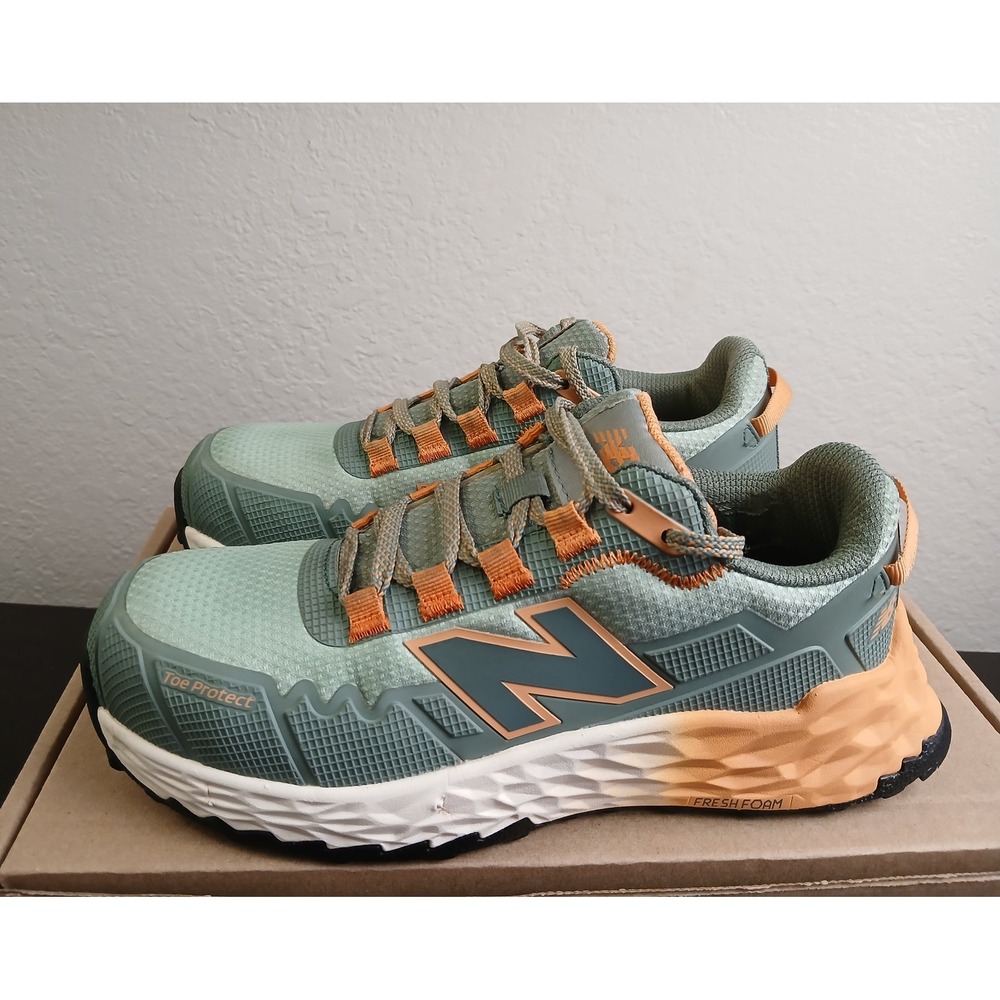 New Balance Fresh Foam 806 Women's 5.5 B Sage Green Orange Safety Shoe WUFCCEHAP